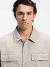 BOSS Overshirt Locky Linen Beige Model / Voorkant