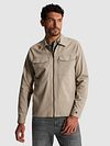 Cast Iron Tech Overshirt Zip Beige Model / Voorkant