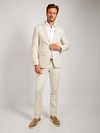 Suitable Blazer Linen Herringbone Ecru Model / Voorkant