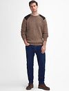 Jersey Barbour Raisthorpe de lana de cordero beige Model / Voorkant
