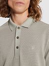 Cast Iron Knitted Polo Shirt Greige Model / Detail
