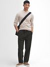 Maglione Barbour in lana d’agnello beige Model / Voorkant