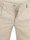 Suitable Chino Pico Pleat Cotton Linen Pepita Beige Product / Detail