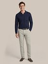 Suitable Chino Pico in lino beige Model / Voorkant