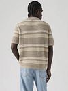 Levi's Stickad Polo Randig Beige Model / Achterkant