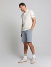 No Excess Polo-shirt Terry Jacquard i Kridt Model / Voorkant