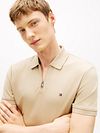Tommy Hilfiger Half-Zip Polo Shirt Interlock Beige Model / Voorkant