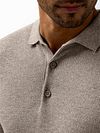 State of Art Knitted Polo Beige Model / Detail