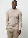 Profuomo Turtleneck Merino Pullover Ecru Model / Voorkant