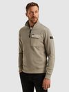 PME Legend Half Zip Sweater Interlock Jersey Kaki Model / Voorkant