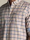 NZA Skjorte Armando Flannel Ternet Beige Model / Detail