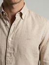 McGregor Skjorte Cotton Linen Ecru Model / Detail