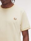 Fred Perry M1588 Twin Tip T-shirt Beige Model / Detail