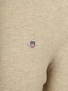 GANT Halv Zip Trøje Micro Textured Beige
