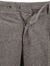 Suitable Trousers Straight Pleat Herringbone Beige