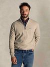 NZA Half Zip Trui Christopher Melange Warm Beige Model / Voorkant