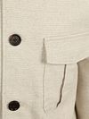 Profuomo Overshirt Raw Cotton Linen Ecru Product / Detail
