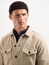 Overshirt No Excess w odcieniu beżowego melanżu Model / Voorkant