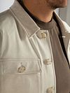 Suitable Pasetta Koszula Overshirt Ecru Model / Detail