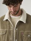Sztruksowa kurtka przejściowa Levi's z podszewką sherpa w kolorze beżowym Model / Detail
