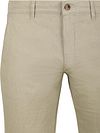 Chinosy Suitable Pico z bawełny i lnu w kolorze khaki Product / Detail