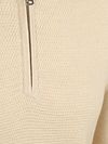Sweter Profuomo ze stójką i zamkiem 1/2, struktura, beżowy Product / Detail