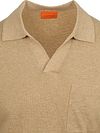 Koszulka polo Suitable Riva Pocket Sand z długim rękawem w kolorze beżowym Product / Detail