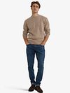 Sweter McGregor z wełny jagnięcej, melanżowy, piaskowy Model / Voorkant