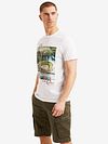 PME Legend T-Shirt z nadrukiem, białe Model / Zijkant