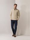 Maglione half zip State Of Art écru Model / Voorkant