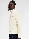 Maglione Half Zip Fred Perry écru Model / Zijkant