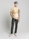 T-Shirt No-Excess girocollo con stampa ecru Model / Voorkant