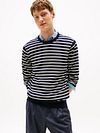 Tommy Hilfiger Genser Stripe Navy Model / Voorkant