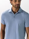 State of Art Polo Piqué Bladmönster Ljusblå Model / Voorkant