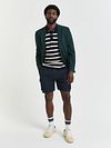 GANT Poloshirt Stripe Navy Vit Model / Voorkant
