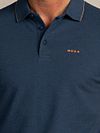 NZA Polo Henley Piké Navy Sky Model / Detail
