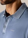 State of Art Poloshirt Jersey Ribbed Contrast Blå Model / Detail