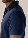 State of Art Poloshirt Jersey Drop Needle Marinblå Model / Detail