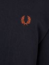 Fred Perry Longsleeve Half Zip Poloshirt Marinblå