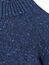 Suitable Half Zip Tröja Tweed Mörkblå