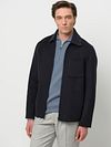 Profuomo Overshirt Woolblend Navy Model / Voorkant