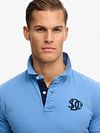 Superdry Polo Piqué Monogram Blå Model / Detail