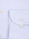 Profuomo Twill Skjorte Striber Lyseblå