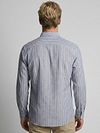 McGregor Skjorte Cotton Linen Stripes Indigo Model / Achterkant