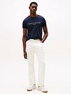 Tommy Hilfiger Logo T-shirt Mørkeblå Model / Voorkant
