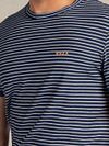 NZA T-shirt Jersey Stripe Navy Sky Model / Detail