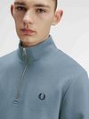 Fred Perry Half Zip Trøje Blå Model / Detail