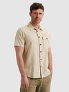 PME Legend Short Sleeve Chemise Ecru Model / Voorkant