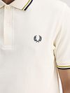 Fred Perry Polo Twin Tipped M3600 Ecru 46A Model / Detail