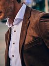 Suitable Chemise Herringbone Blanche Model / Sfeerbeeld